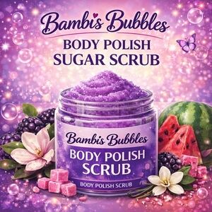 8oz Hand Crafted Foaming Sugar Polish Scrub Assorted Scents Available